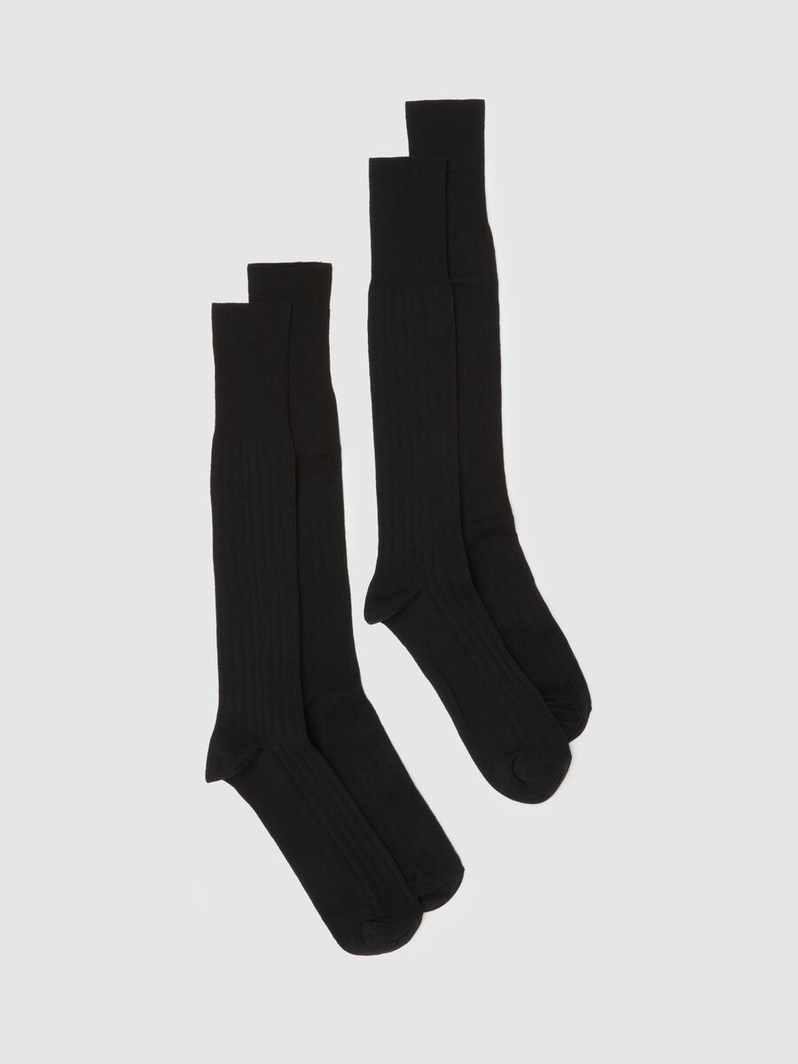 Men's Black Long Socks Twin Pack_0