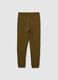 Boys' green regular fit cotton trousers_4
