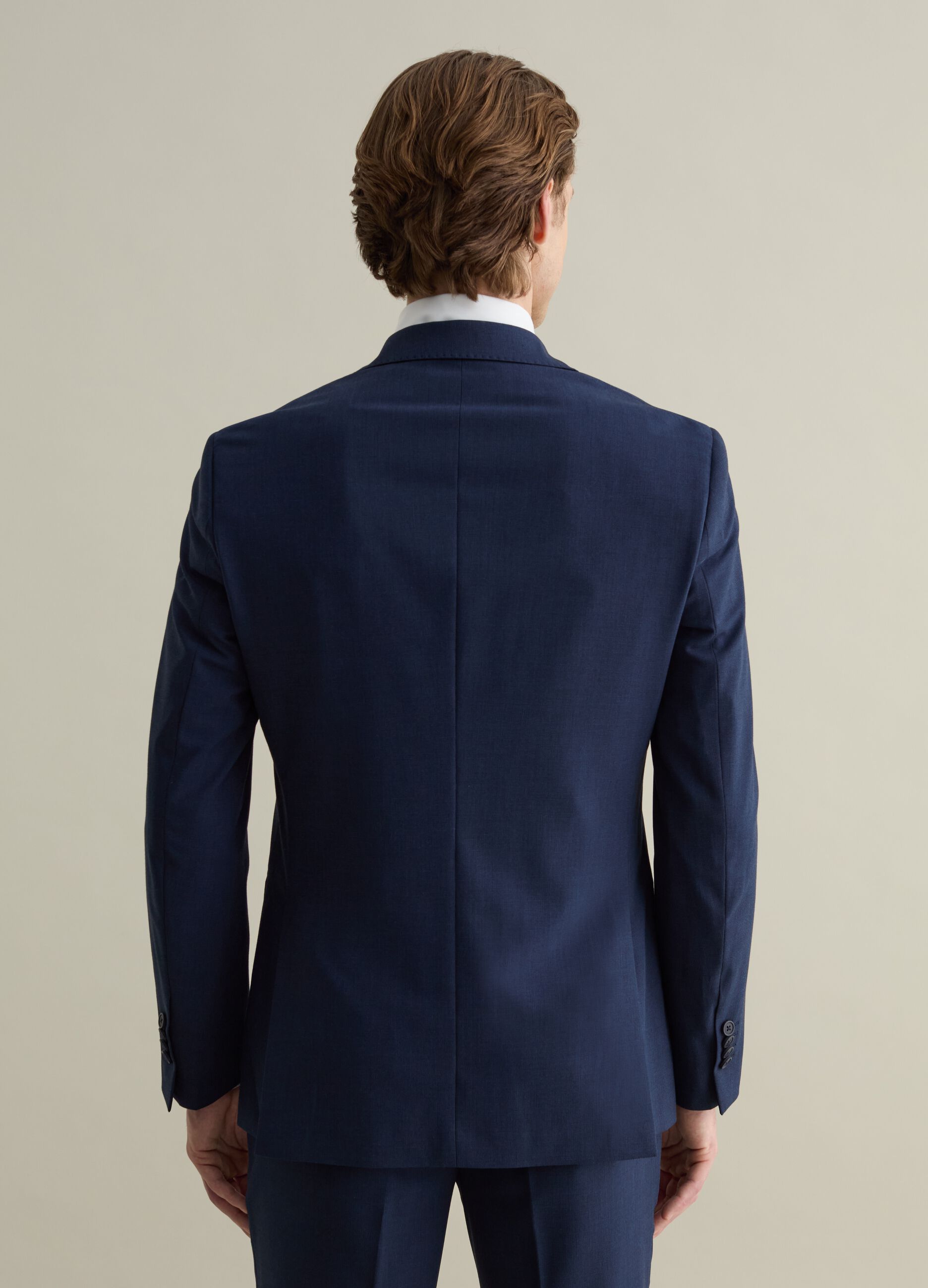 Blazer monopetto slim fit con micro trama
