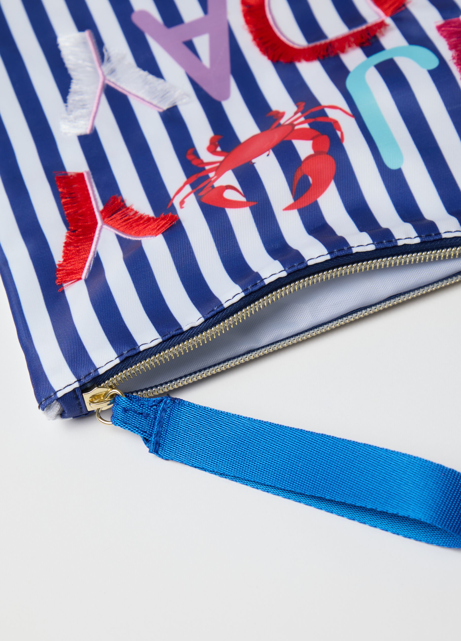 Pochette da donna in misto con fantasie estive multicolor
