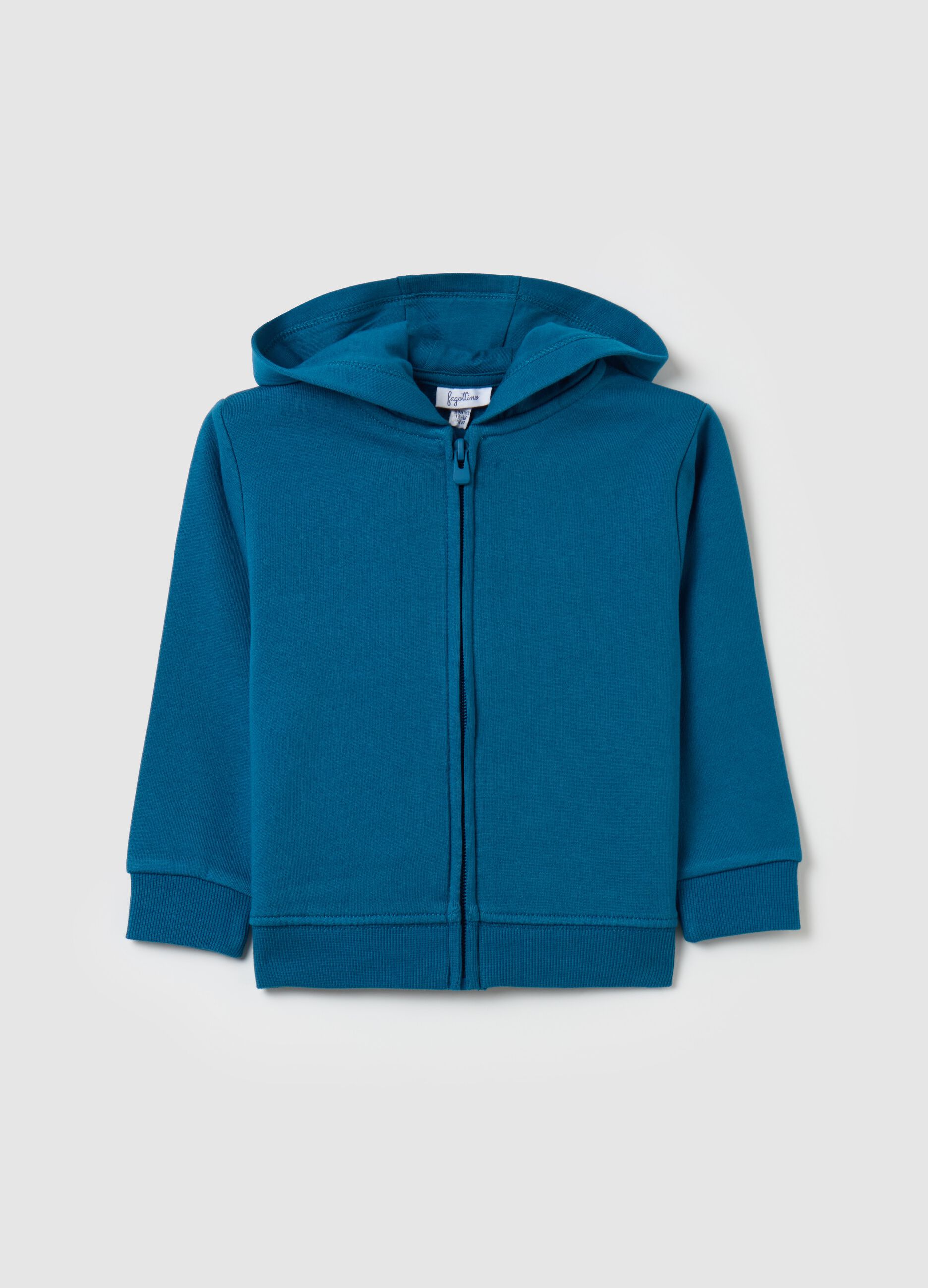 Full-zip plush hoodie