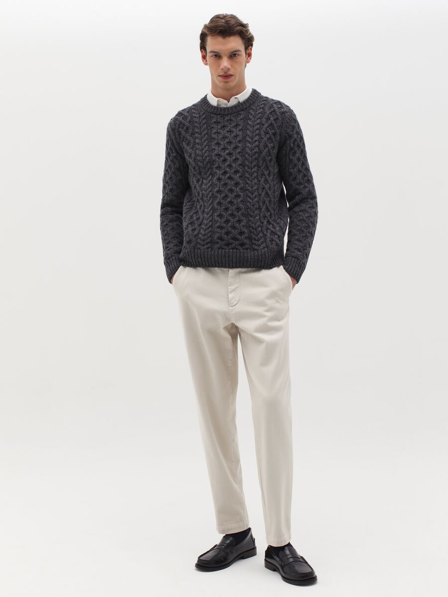Pullover in braided wool_1