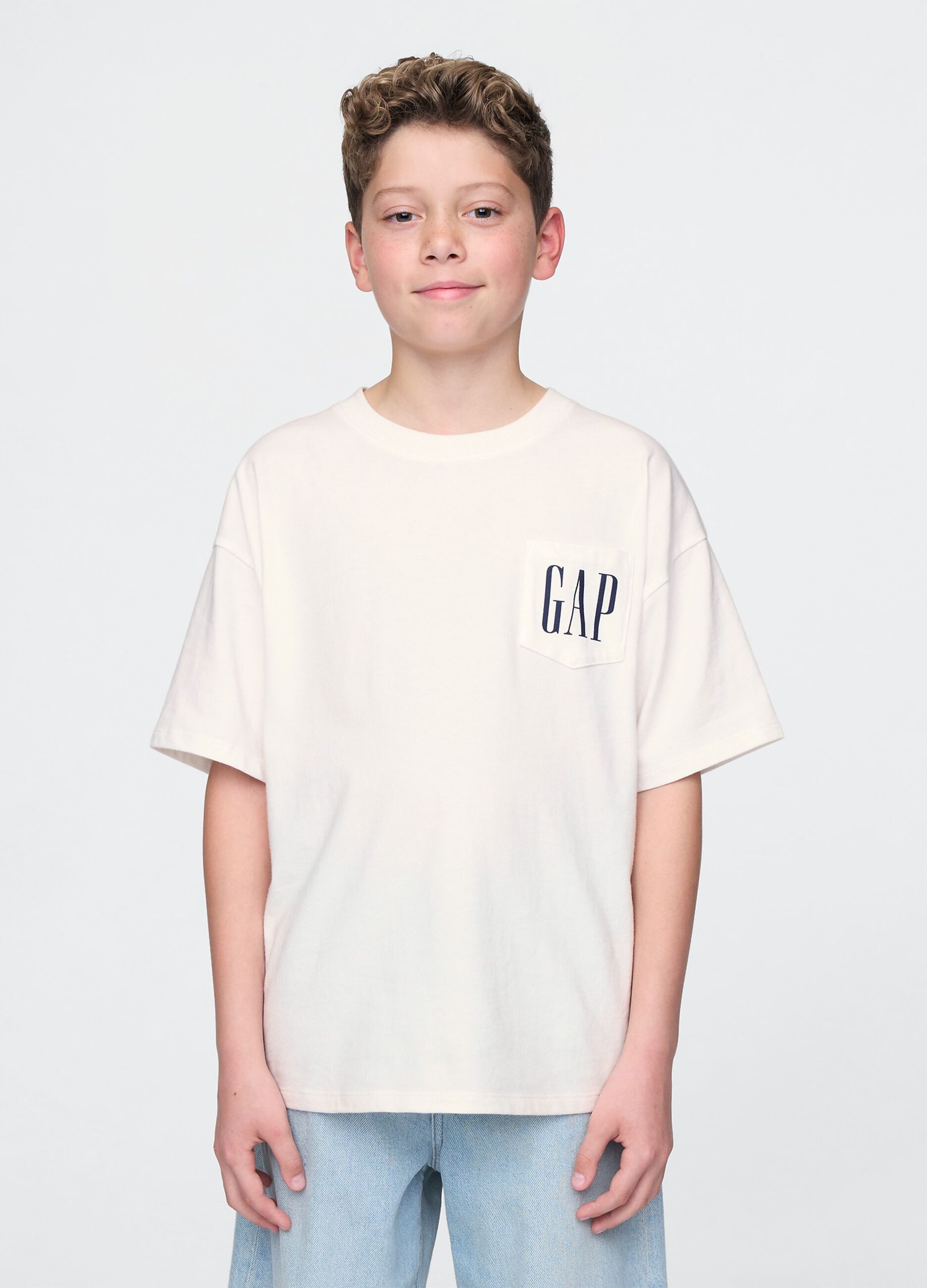 White pure cotton T-shirt GAP Kids