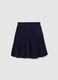 Girls' Blue Skirt in Cotton Blend, Regular Fit with Cable Detail_0