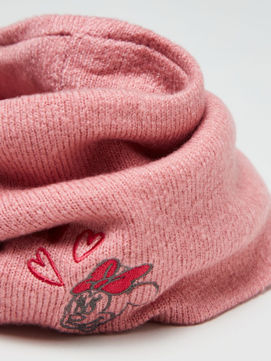 Scaldacollo in maglia con ricamo Minnie_2