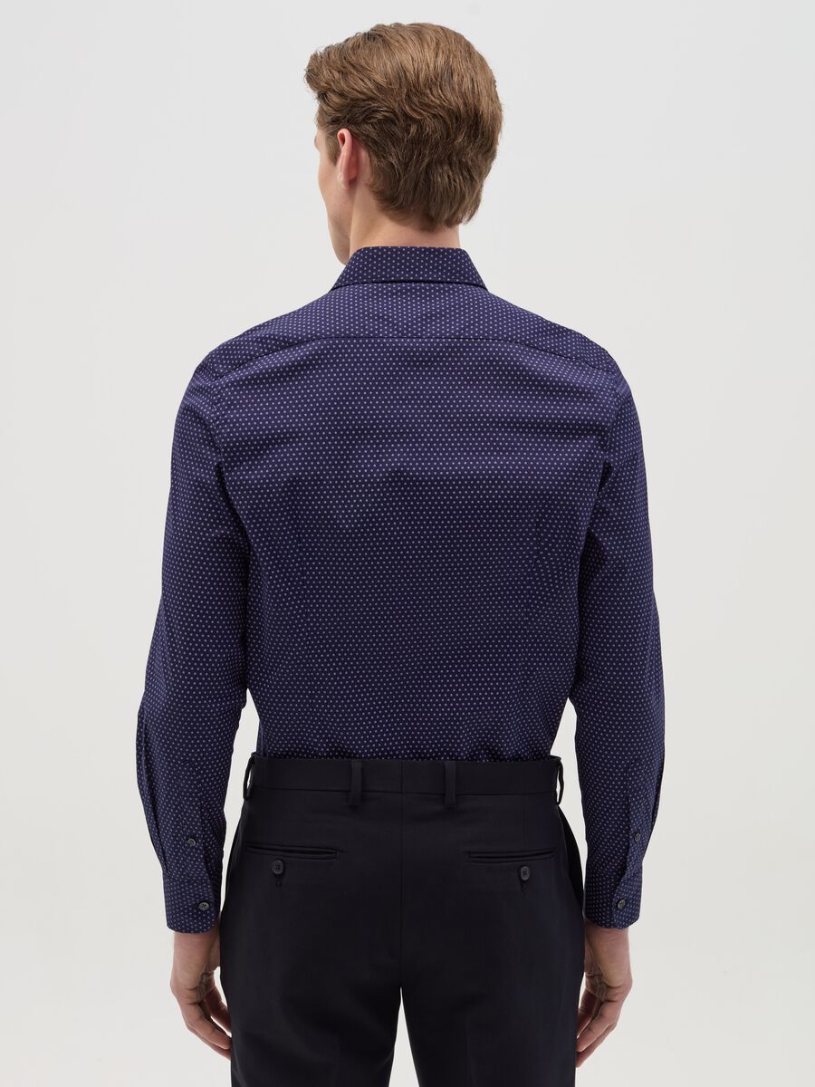 Slim-fit shirt with micro pattern_1