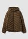Green Ultralight quilted jacket with hood and zip_4