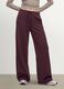 Purple wide-leg trousers in stretch modal with drawstring_1