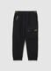 Children's black jogger trousers in regular-fit cotton blend_0