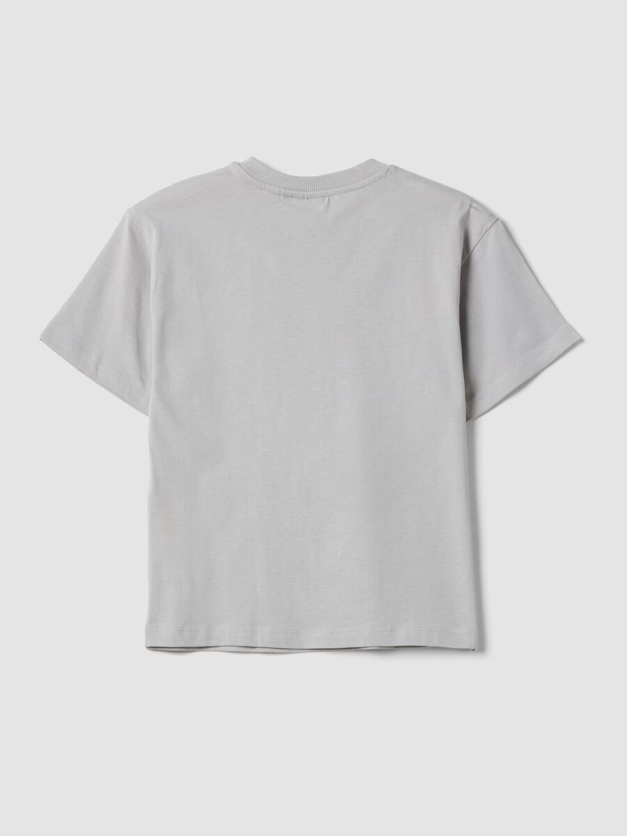 Grey short-sleeve pure cotton T-shirt_1