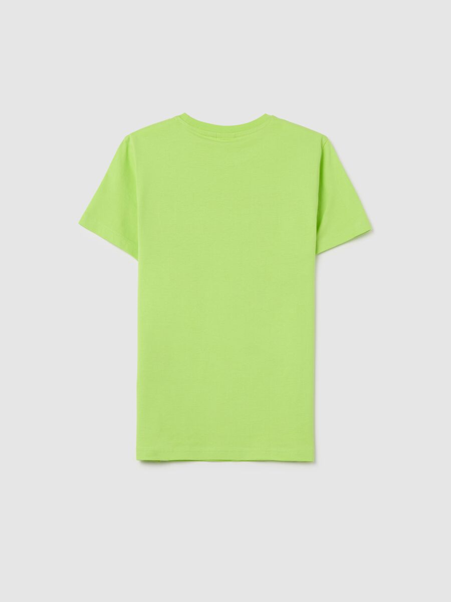 Green 'survival mode' cotton T-shirt for kids_1