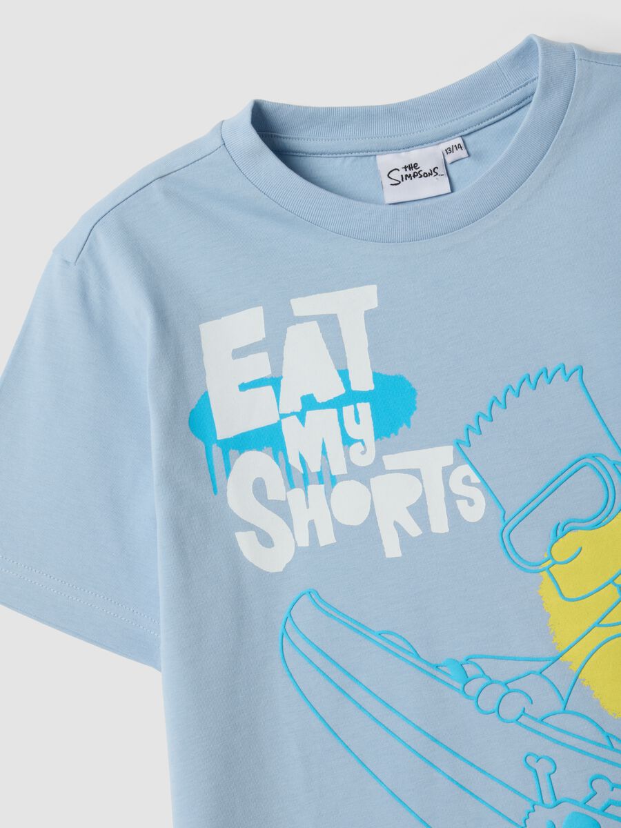 Boys&rsquo; light blue pure cotton T‑shirt with Simpsons print_5