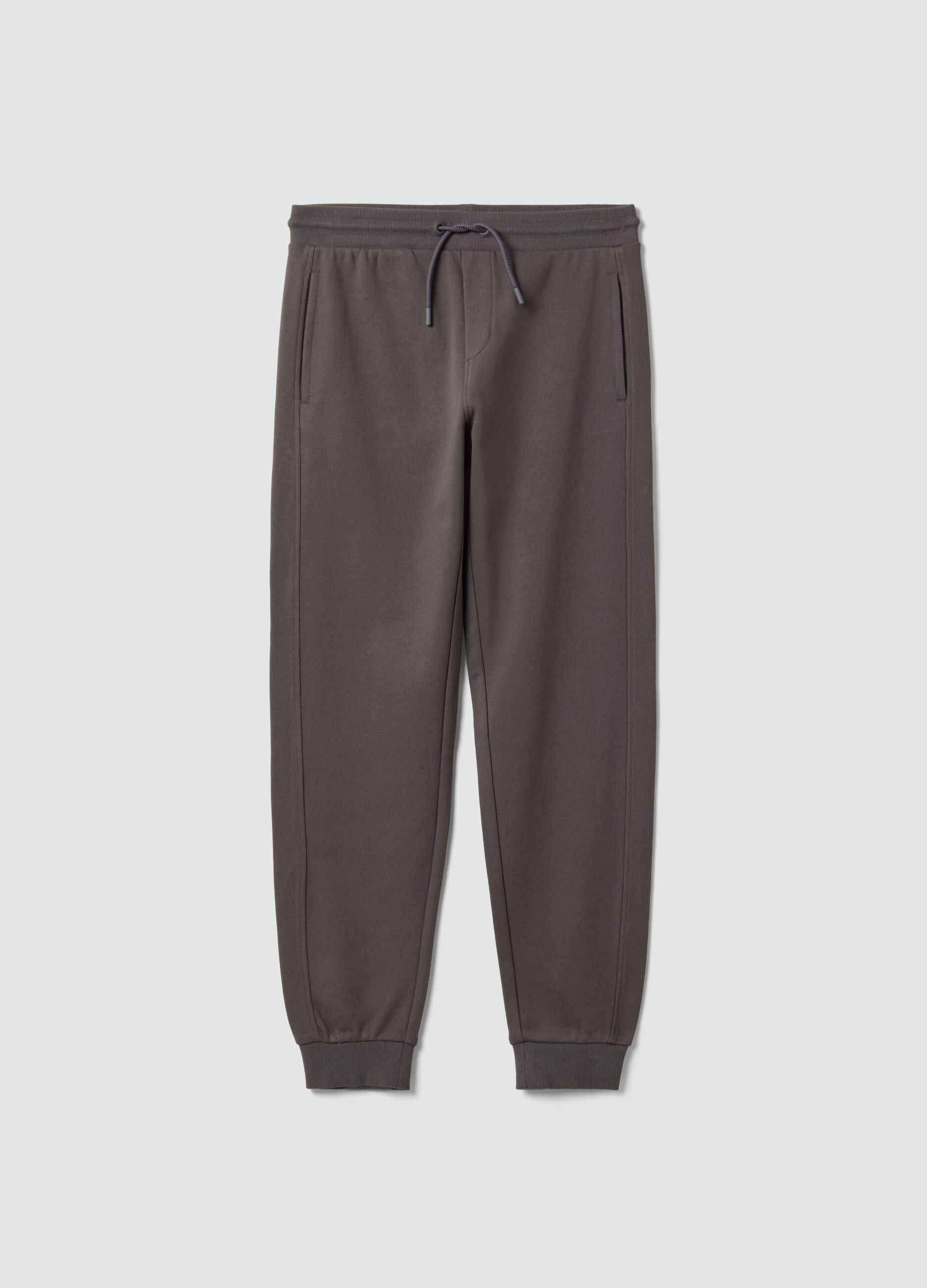 Grey organic cotton joggers