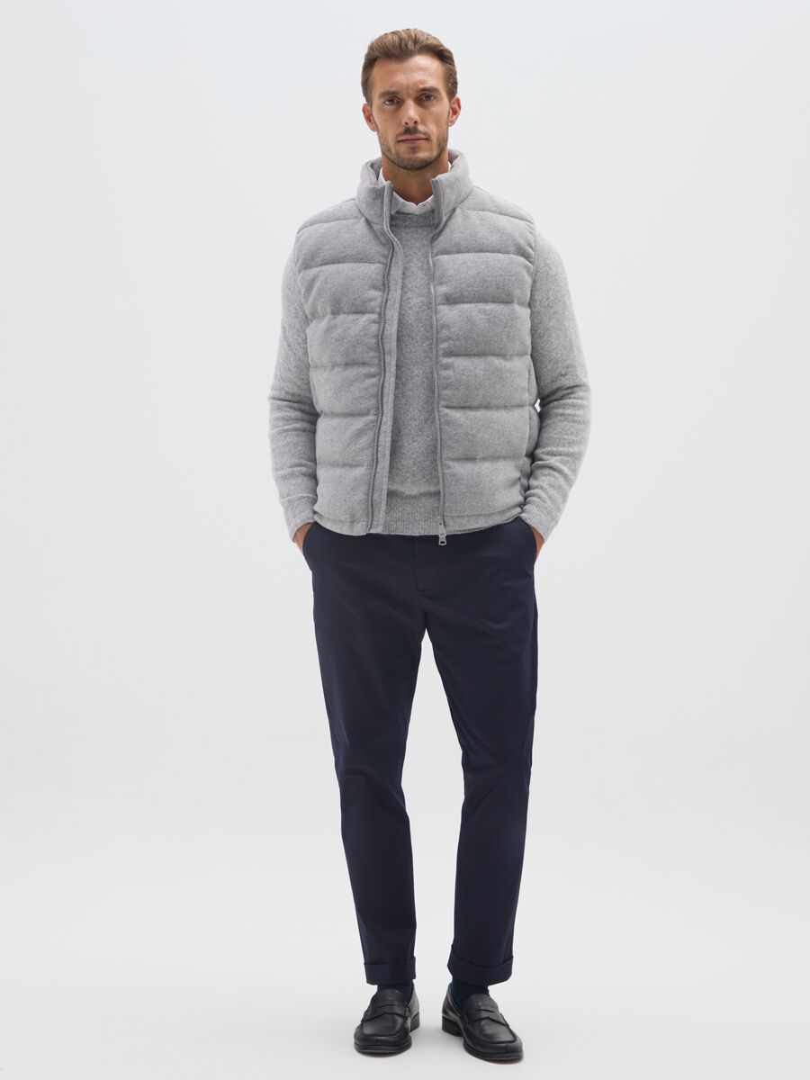 Grey padded gilet regular fit_1
