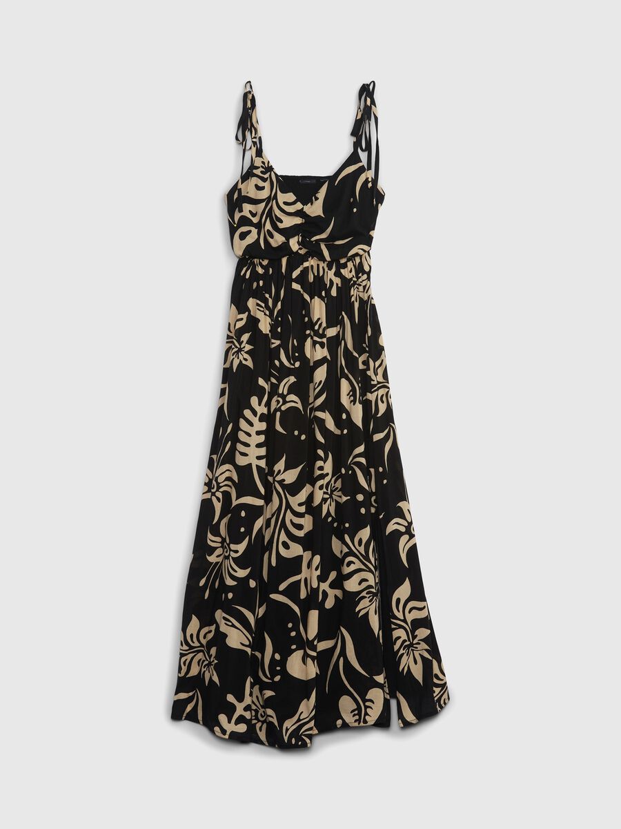 Empire-style midi dress with floral print_5