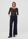 Brown stretch viscose animal-print slim-fit T-shirt_2