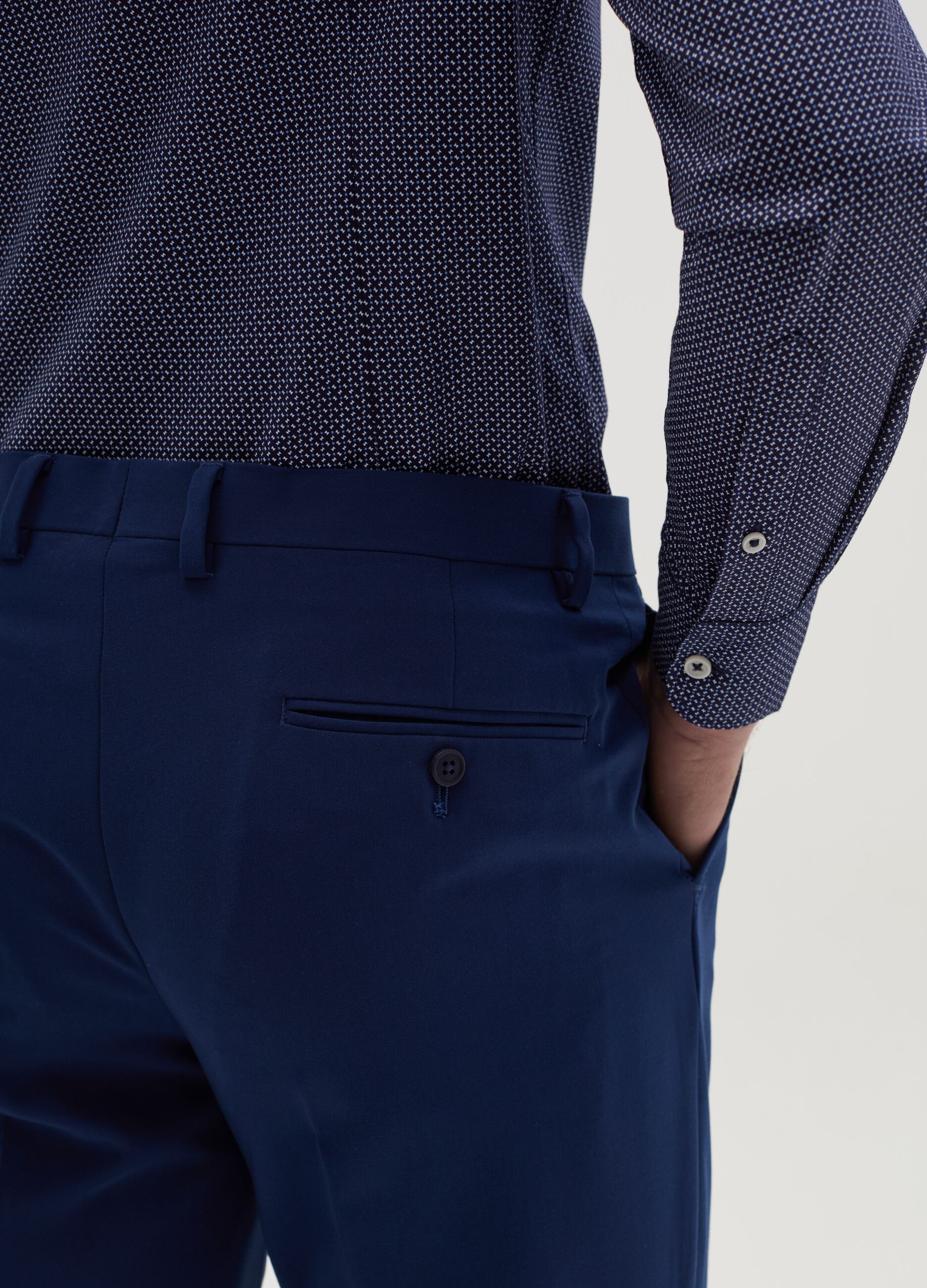 Slim-fit shirt with micro print