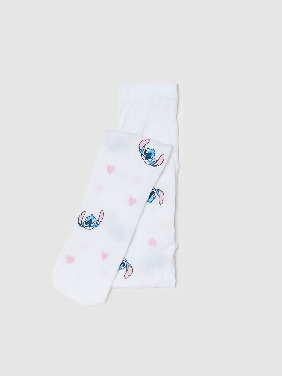 Microfibre tights with Stitch and hearts print_0