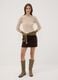 Beige ribbed viscose-blend top with high neck_1