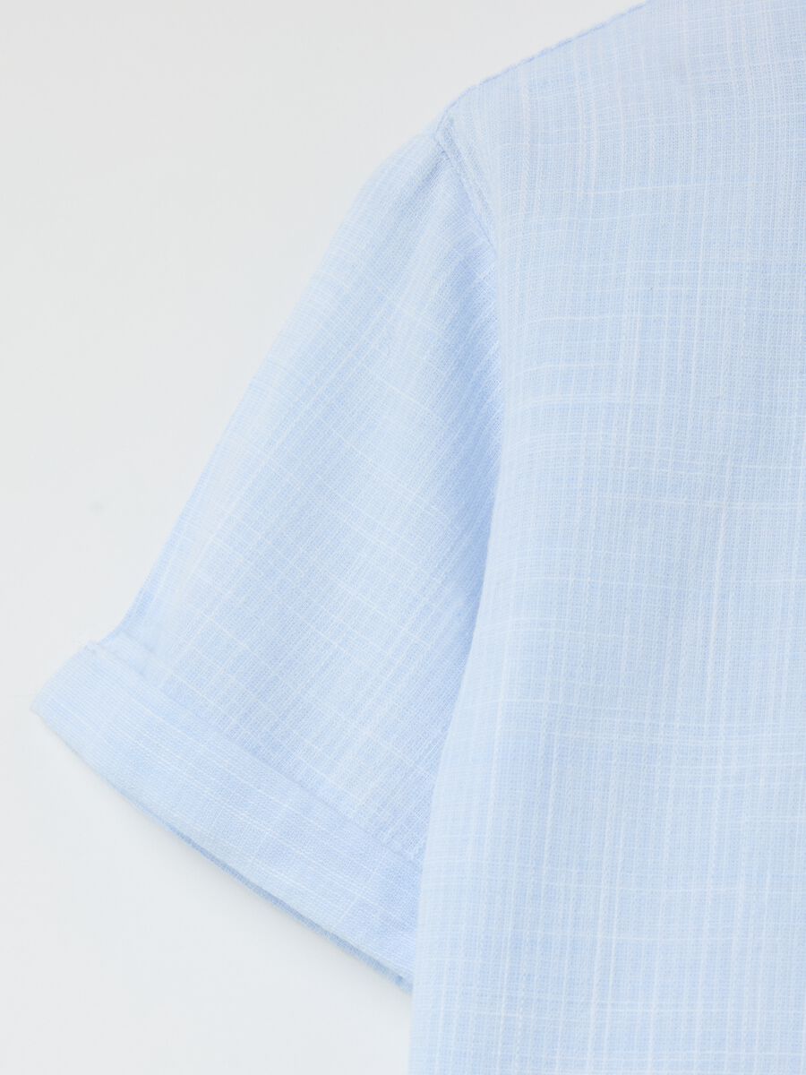 Cotton shirt with mandarin collar and pocket_3