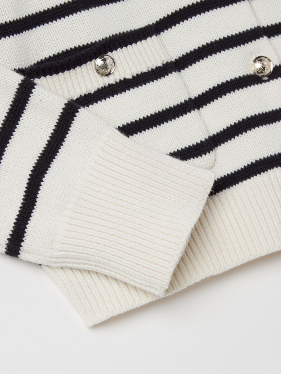 Striped cardigan with gold-coloured buttons_5