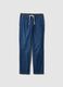 Regular fit stretch cotton denim blue jeans_5