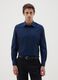 Men's Blue Cotton Blend Shirt Slim Fit Easy Iron_0