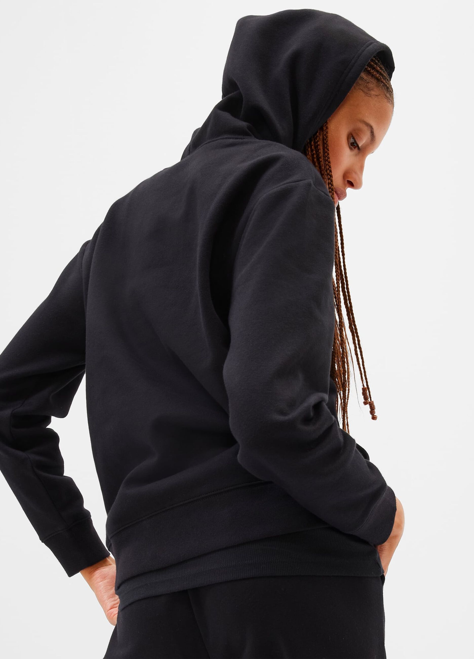 Sweatshirt with hood and logo embroidery