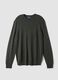 Green crew-neck jumper in viscose blend, regular fit_4