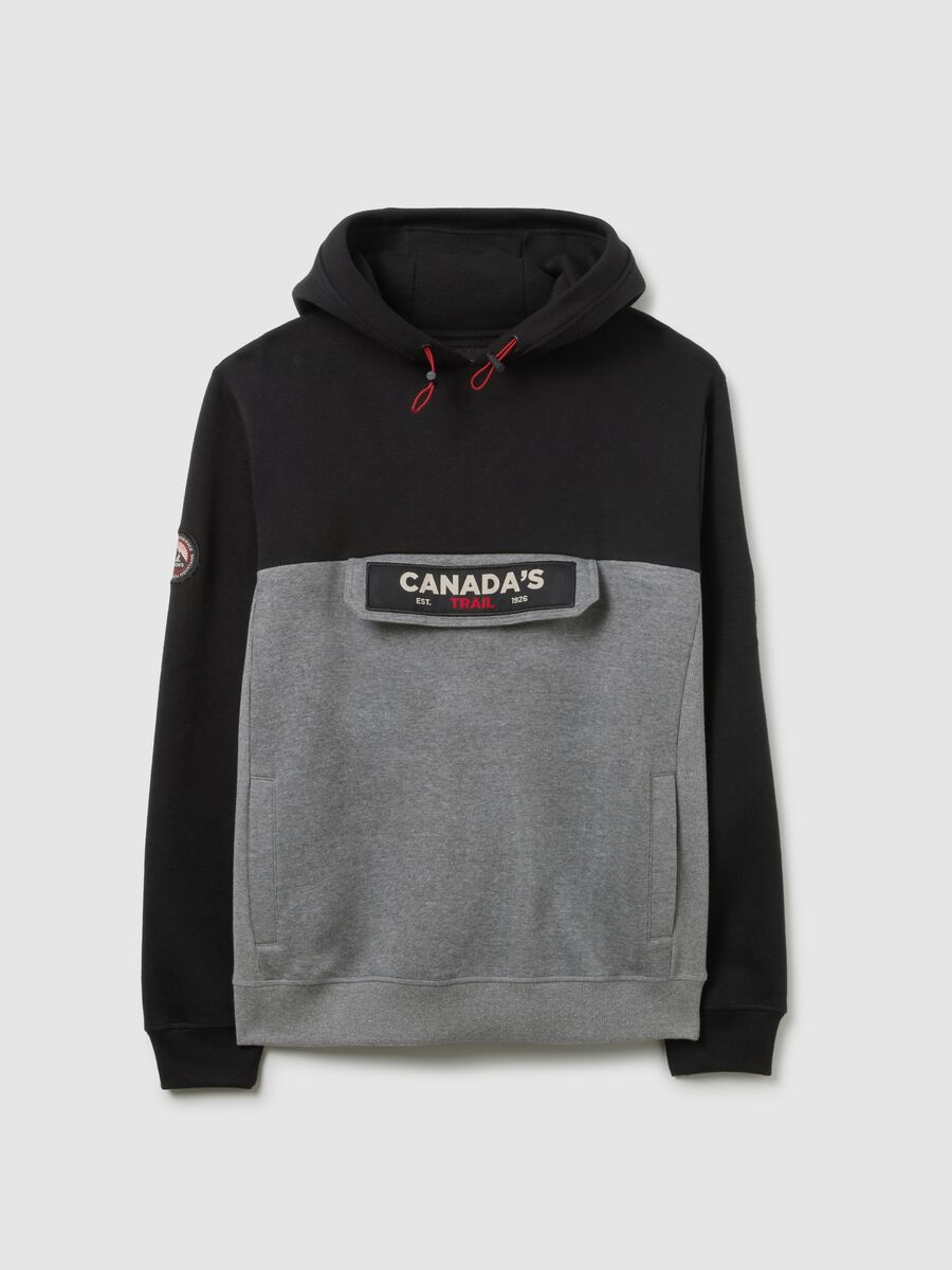Multicolour hoodie with front pocket in cotton blend_4