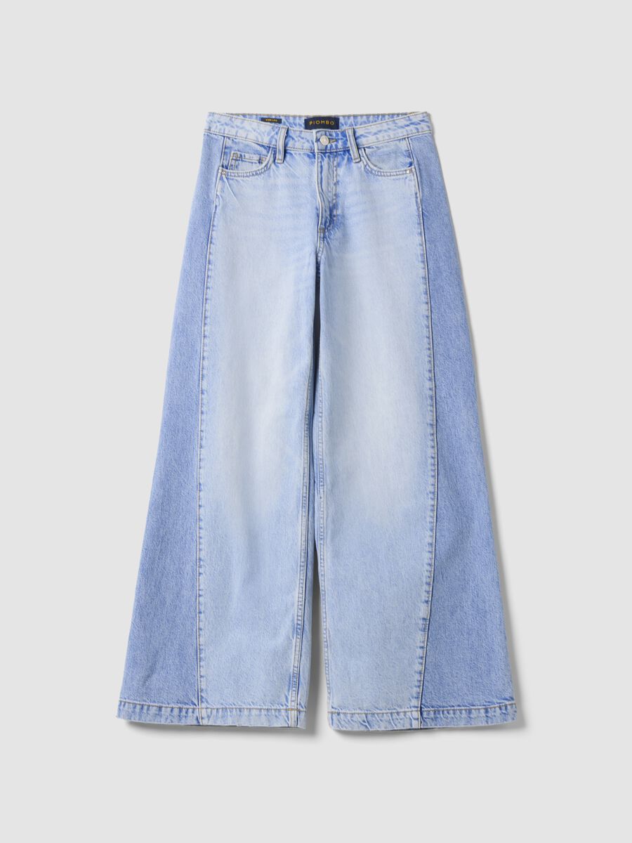 Jeans azzurri wide leg in puro cotone_4