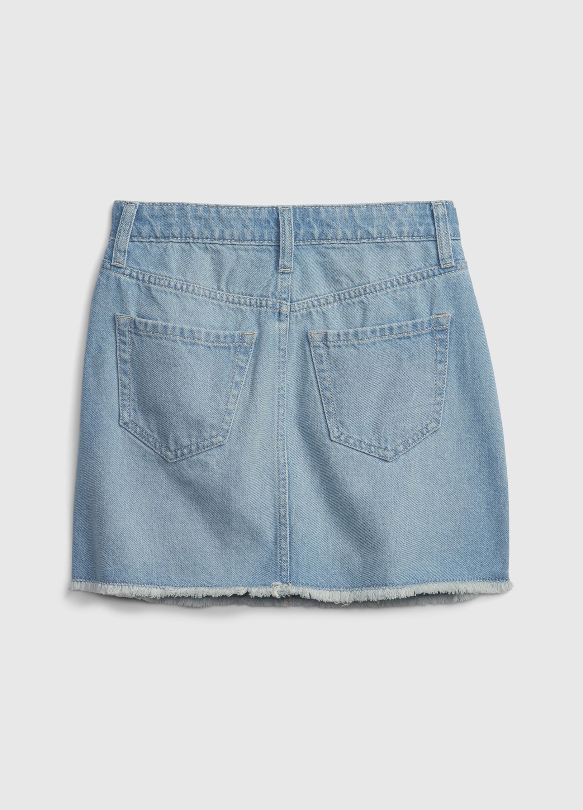 Minigonna in denim con strass_1