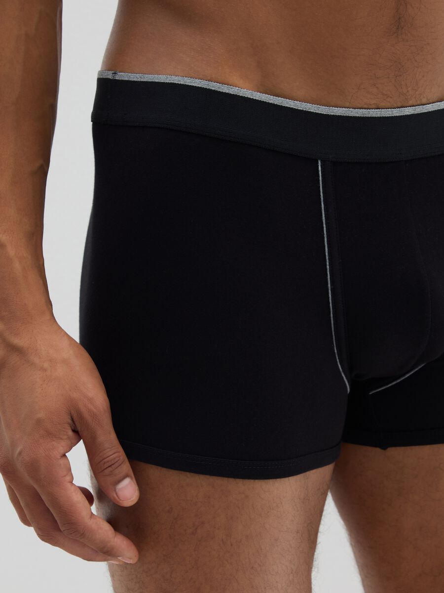 Pack of two cotton stretch black boxer shorts_3