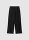 Black stretch viscose straight-fit trousers_0