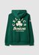 Felpa verde con cappuccio in misto cotone a tema Boston Celtics_6