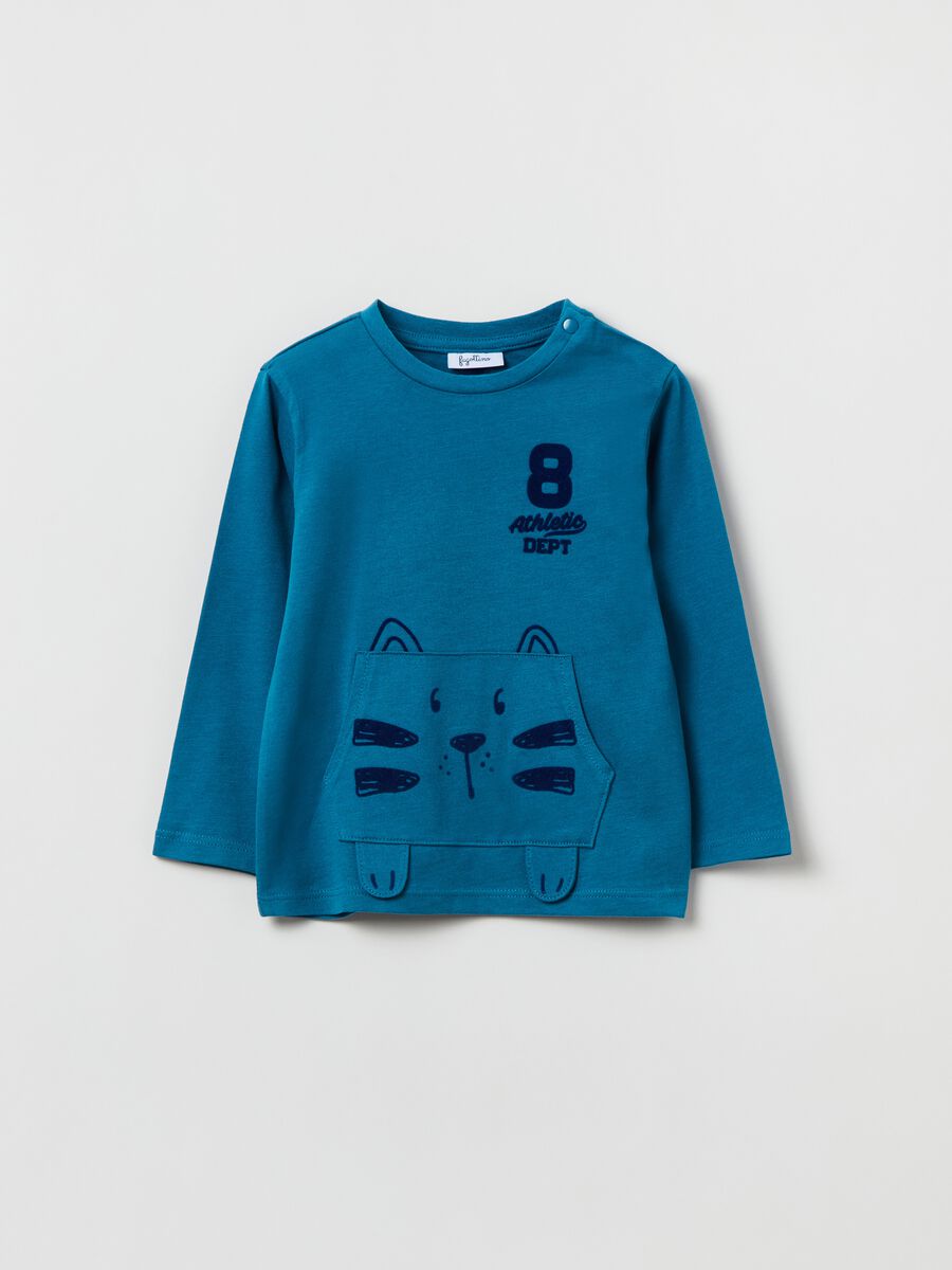 T-shirt a maniche lunghe con stampa_0