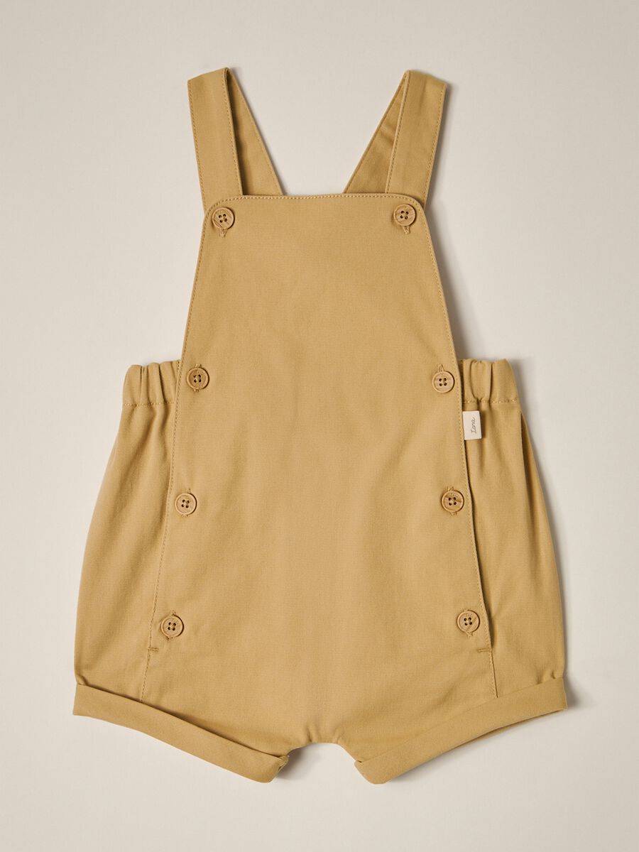 IANA newborn boy dungarees in stretch cotton twill_0