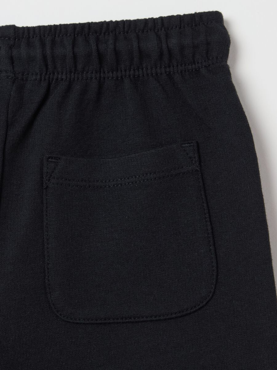 Bermuda shorts in French terry with drawstring_3