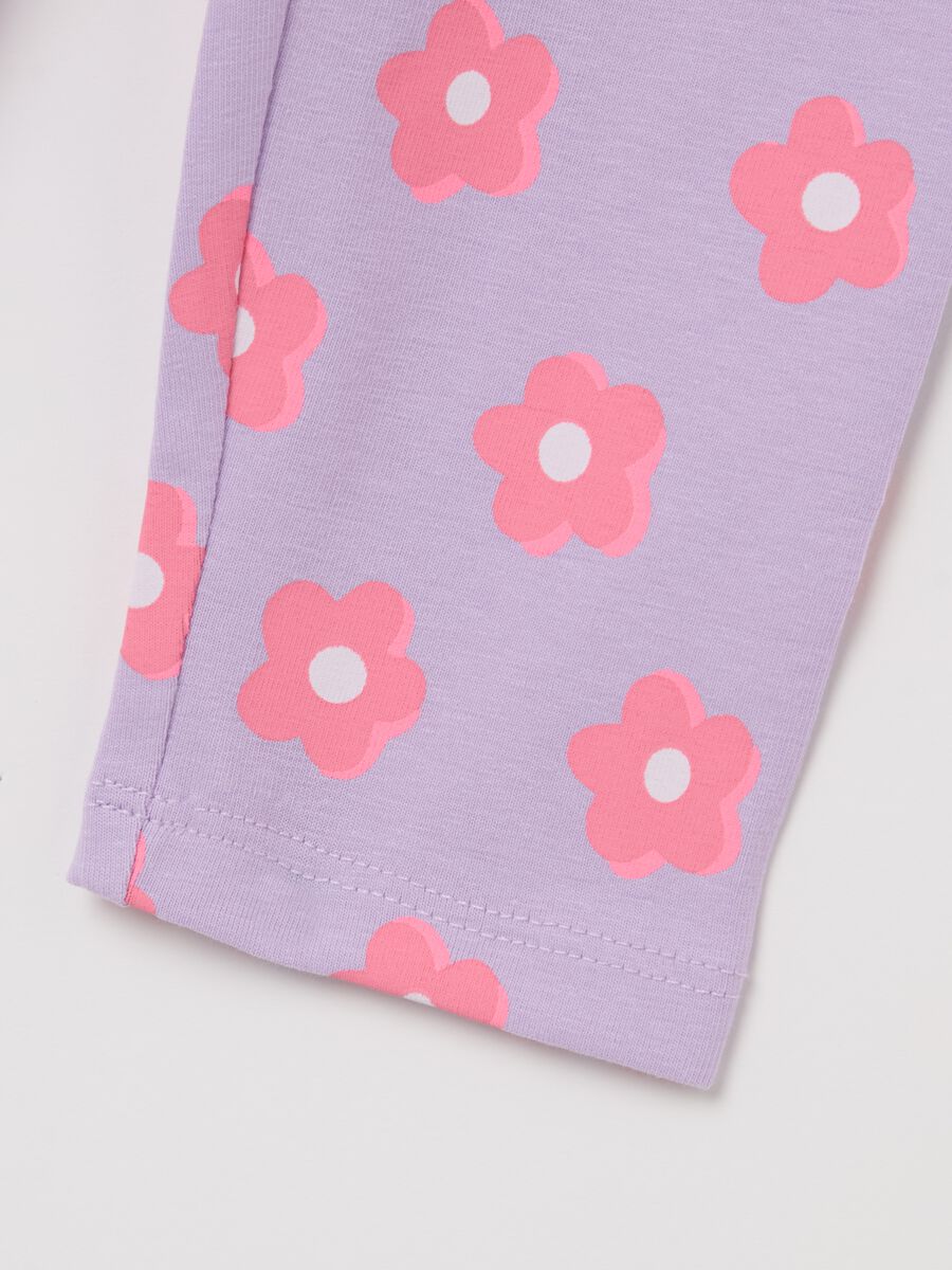 Printed stretch cotton leggings_3