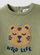 Children's green pure cotton regular fit jumper with tiger_2