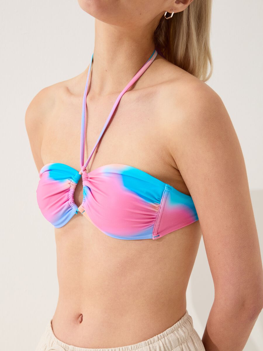 Top bikini a fascia Tie Dye_1