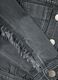 Girl's grey pure cotton jacket, regular fit, with frayed details_3