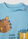 Pigiama in puro cotone azzurro da neonato regular fit con animali_2