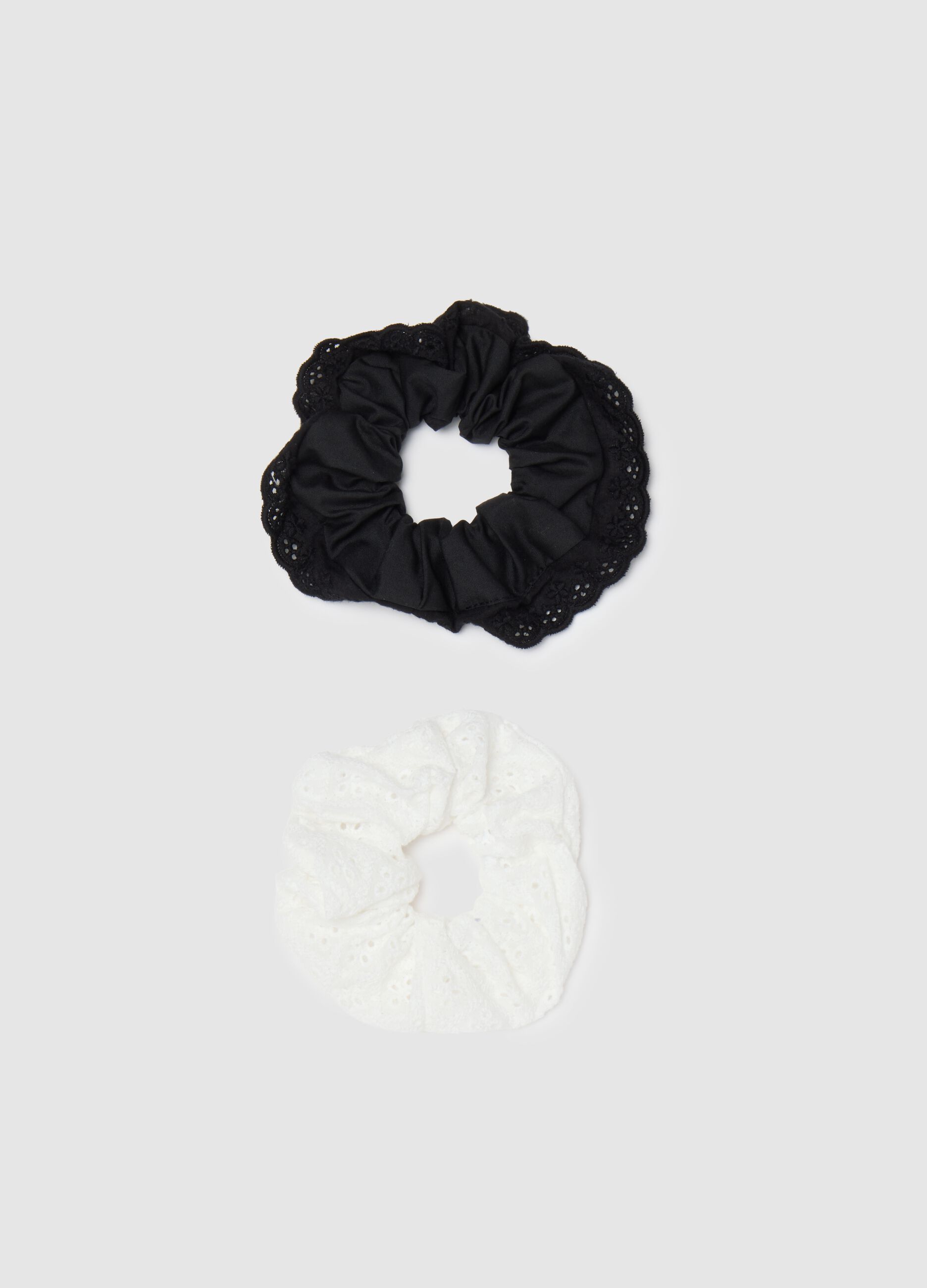 Fermacapelli scrunchies da donna in puro cotone multicolor