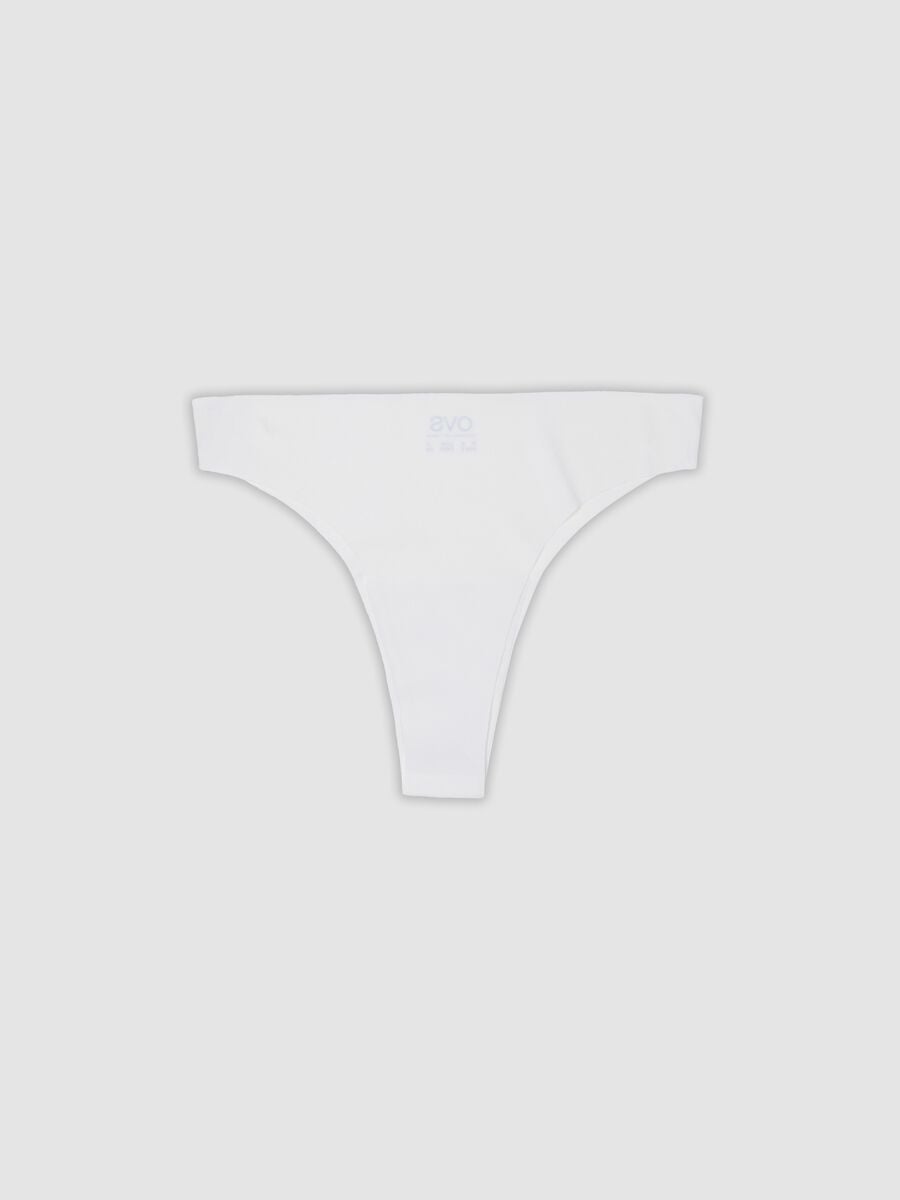 White cotton blend slip with regular fit_5