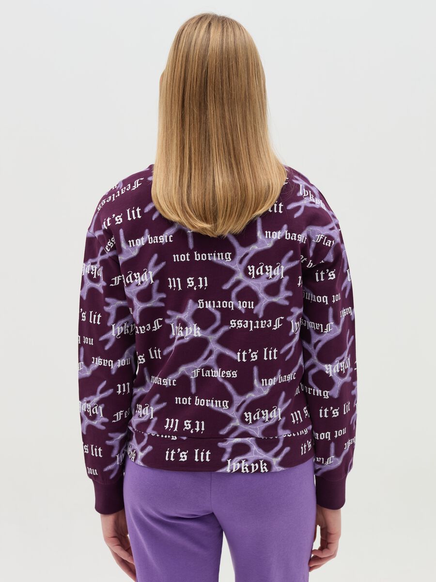 Felpa in cotone con stampa gotica_1