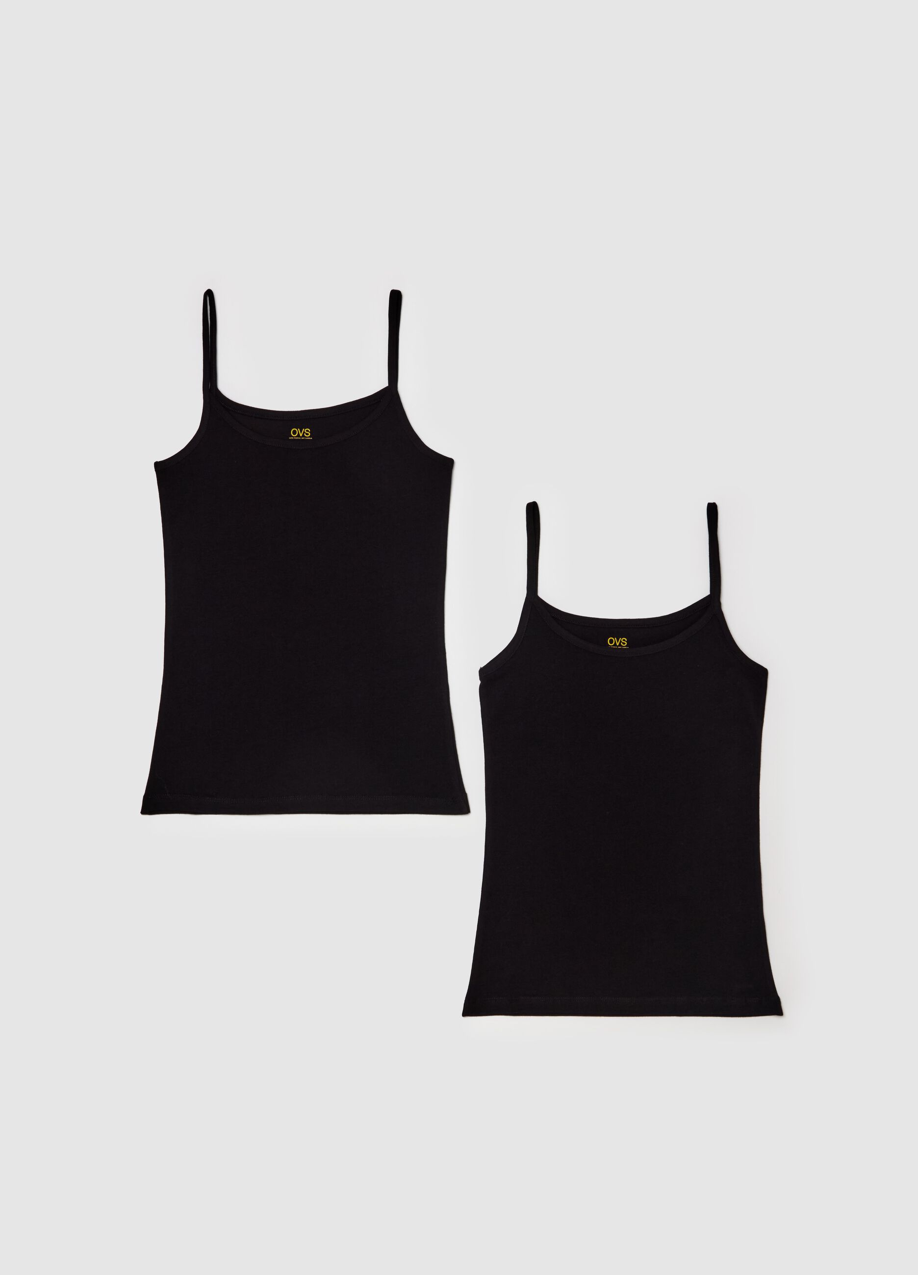 Canottiera nera in cotone elasticizzato OVS HOUSEBRAND