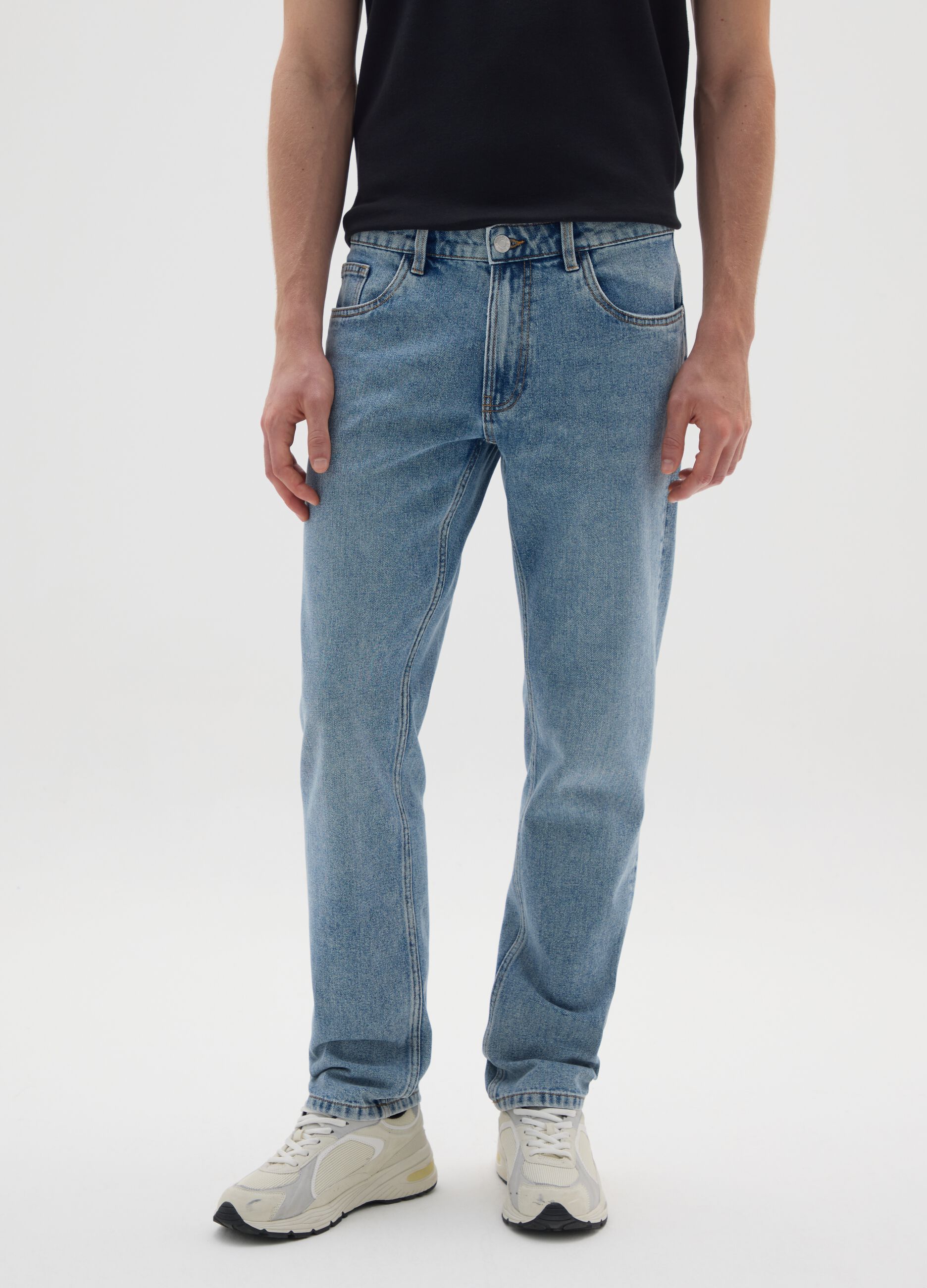 Jeans in denim blu regular fit