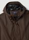 Brown rain jacket regular fit with hood_5