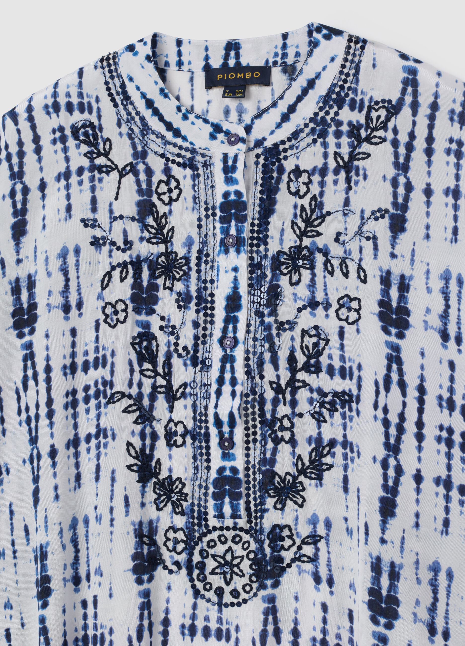 Kaftano da donna in viscosa multicolor lungo